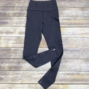 Lysse High Waist Side Zipper Pant Charcoal Grey XS